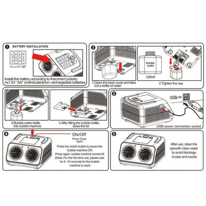 US Local New Automatic Bubble Machine With Upgraded Bubble Blower, Suitable For Children, Indoor And Outdoor Birthday Parties, Bubble Wands, Bubble Guns, Automatic Bubble Guns, Flower Bubble Machine.