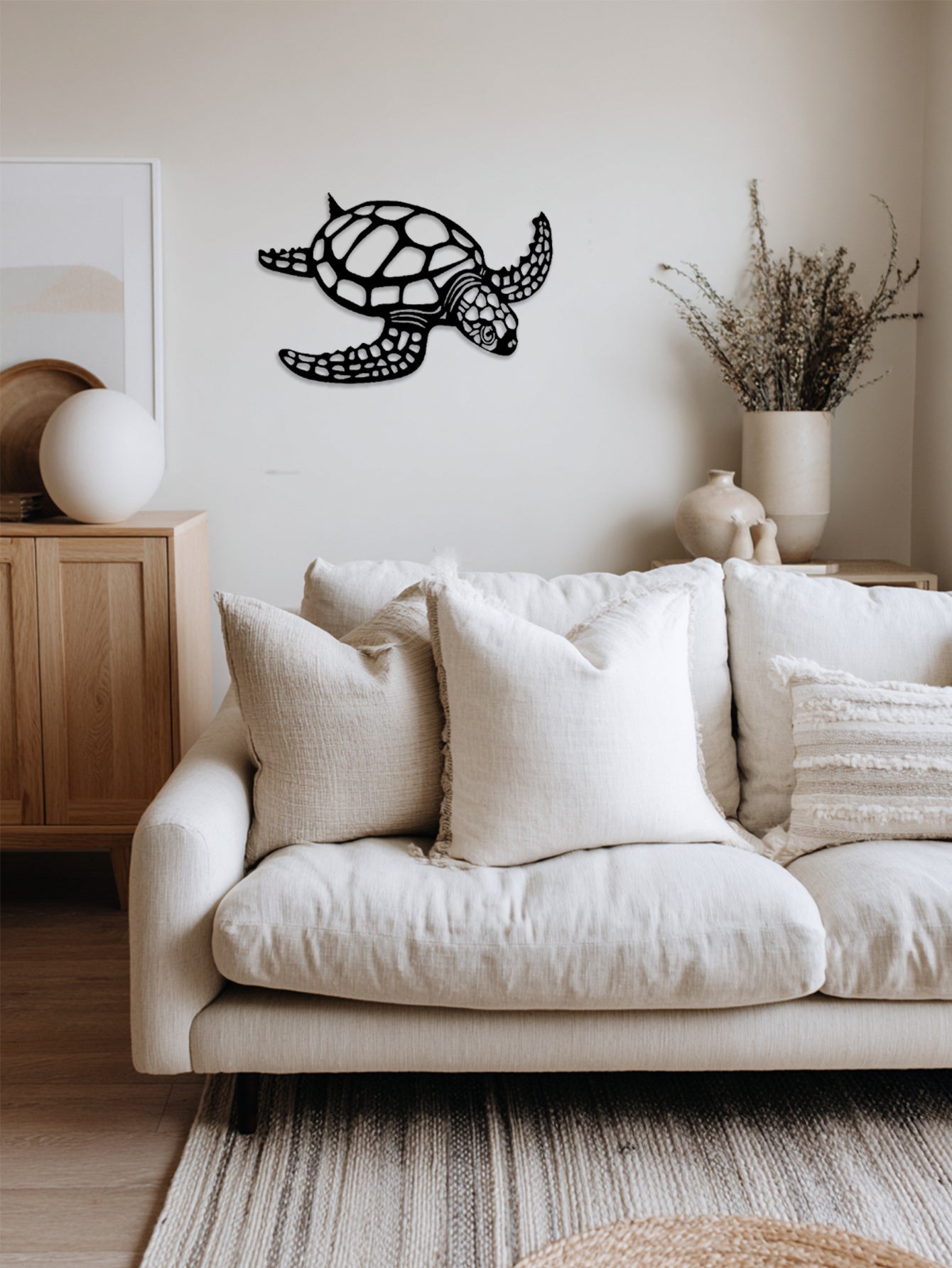 US Local Elegant Metal Sea Turtle Wall Art - Beach-Themed Sculpture For Multiple Rooms