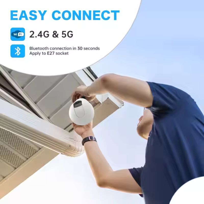 US Local WESECUU 3MP 360 Bulb Cam