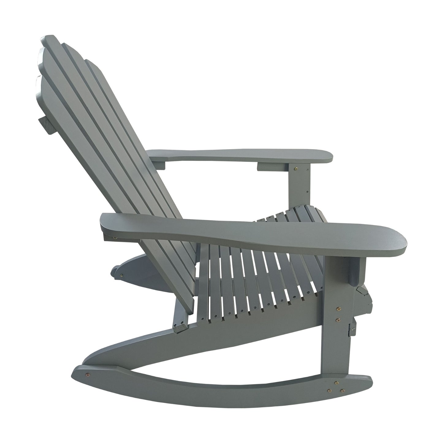 US Local Reclining Wooden Outdoor Rocking Adirondack Chair,walnut