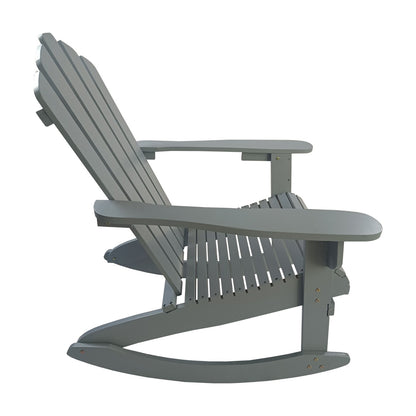 US Local Reclining Wooden Outdoor Rocking Adirondack Chair,walnut