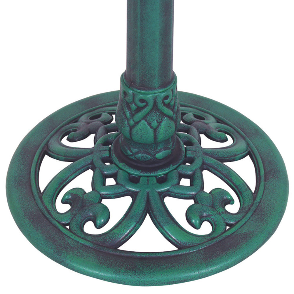 US Local Outdoor Garden Green Pedestal Bird Bath Feeder