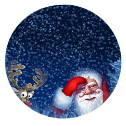 US Local Elastic Edge Fits Santa Claus Christmas Tablecloth