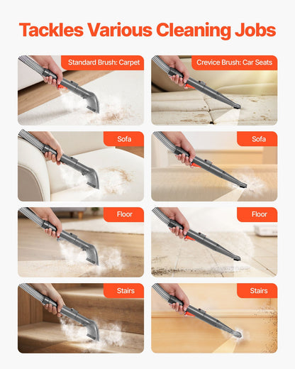 US Local Portable Carpet Cleaner Machine Dual-Water Tank 11.5Kpa Upholstery Cleaner