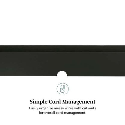 US Local Modern Wall-Mounted Floating TV Stand Solid Black