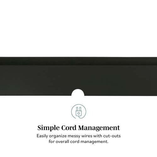 US Local Modern Wall-Mounted Floating TV Stand Solid Black