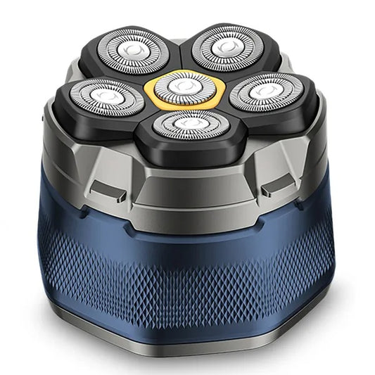 US Local Cordless Electric Head Shaver For Men 6D Magnetic Floating Head IPX6 Waterproof Wet Dry Shaving Electric Razor Type-C Rechargeable Trimmer With LED Digital Display For Bald Man