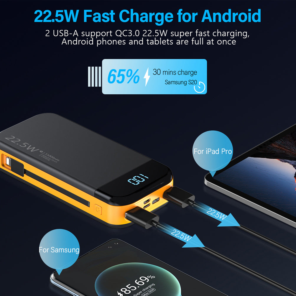 US Local Comes With A 2-wire Digital Display Super Fast Charging Power Bank