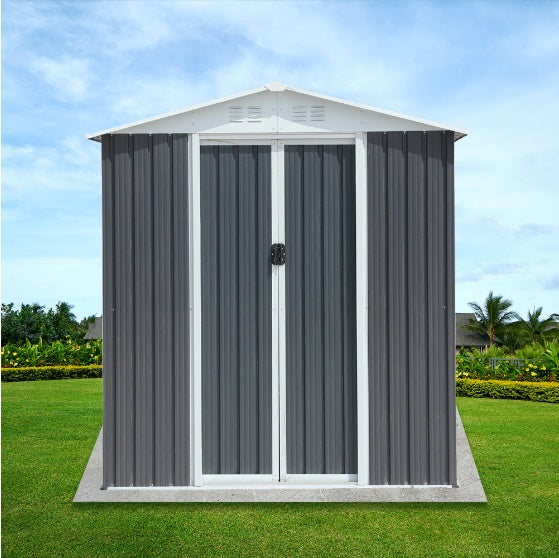 US Local 6 X 4 Ft Gold Frame Steel Outdoor Storage Shed