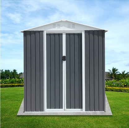 US Local 6 X 4 Ft Gold Frame Steel Outdoor Storage Shed