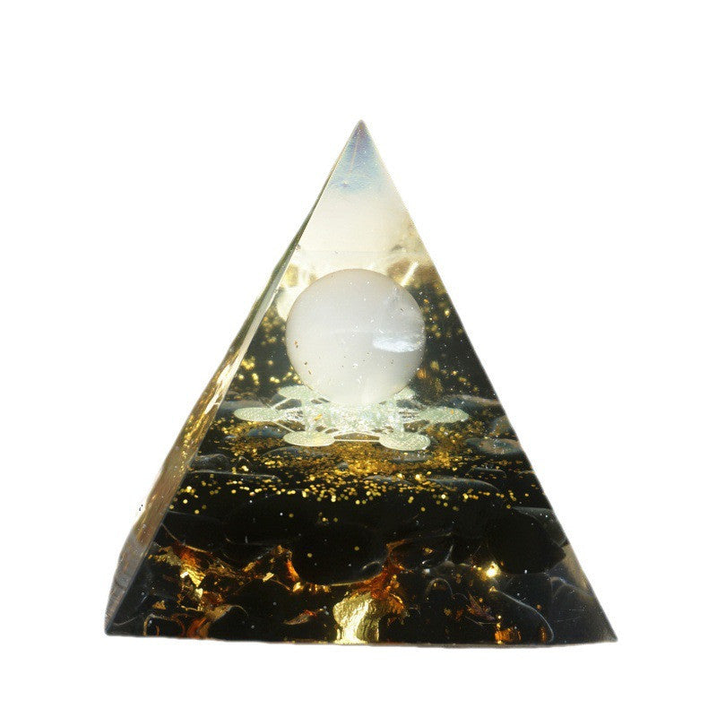 USA Local Pyramid Decoration Natural Crystal Gravel Energy Tower