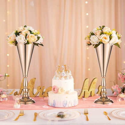 US Local 2-10 Pcs Golden Vase Flower Wedding Centerpieces