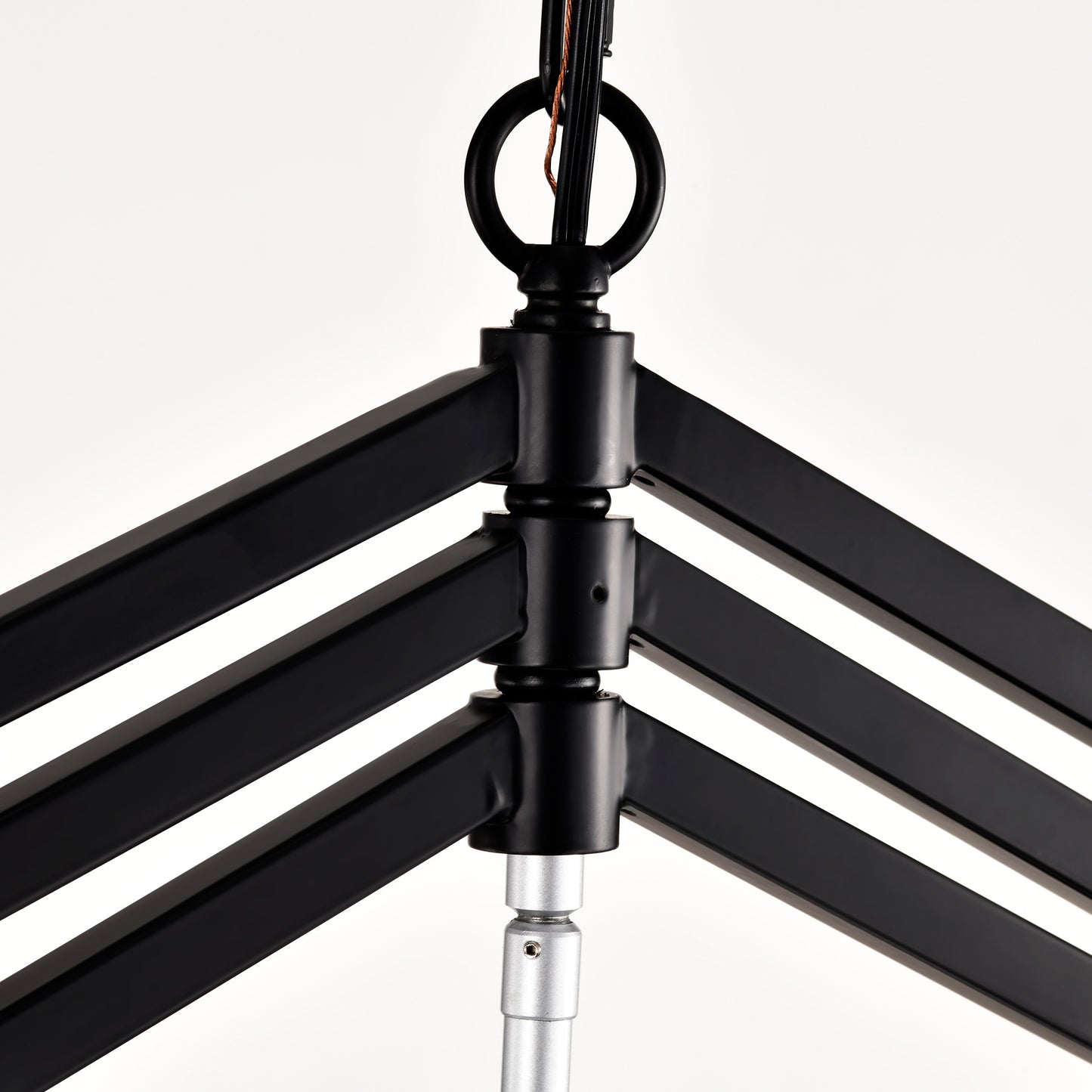 US Local 8-Light Farmhouse Kitchen Chandeliers, Matte Black And Sliver Vintage Rustic Cage Light Fixture Adjustable Height Chandeliers For Dining Room Hallway Foyer Entryway E12 Bulbs Not Included