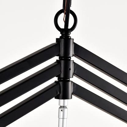 US Local 8-Light Farmhouse Kitchen Chandeliers, Matte Black And Sliver Vintage Rustic Cage Light Fixture Adjustable Height Chandeliers For Dining Room Hallway Foyer Entryway E12 Bulbs Not Included