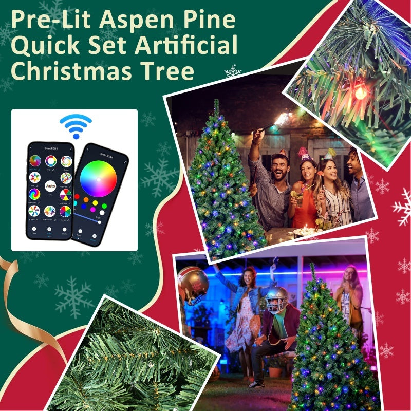 US Local PVC Christmas Tree, Christmas Decorations, With Lights