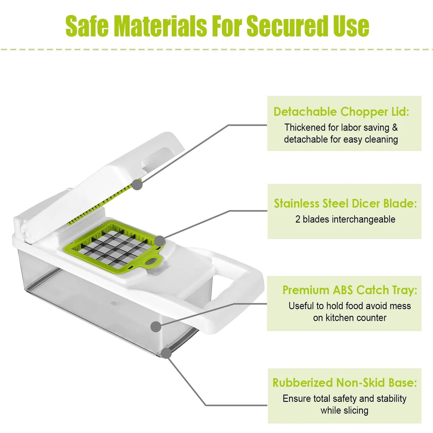 US Local 12 In 1 Vegetable Chopper With Container Kitchen Food Slicer Dicer Grater Peeler Egg Separator Hand Protector For Onion Salad Potato GPCT2055Pro