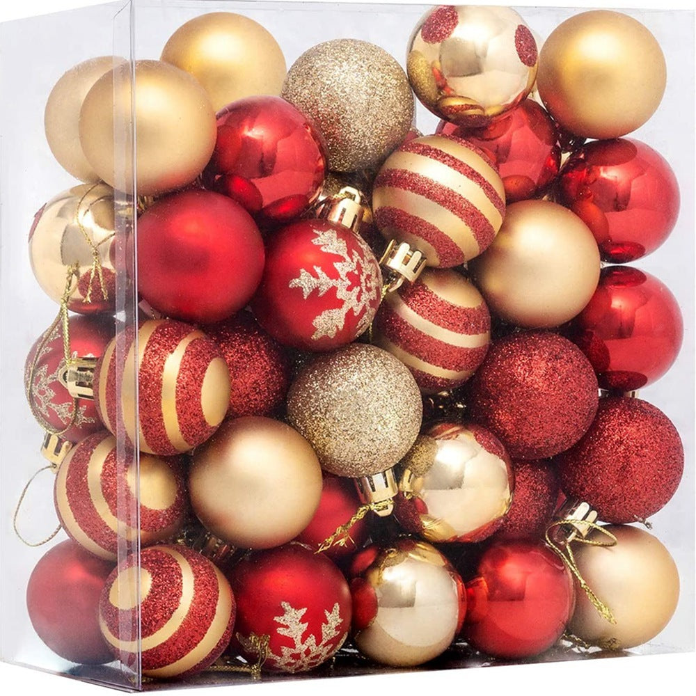 Christmas Ball Decorative Gift Box Electroplating Ball Christmas Tree Pendant 4cm 50 Pieces