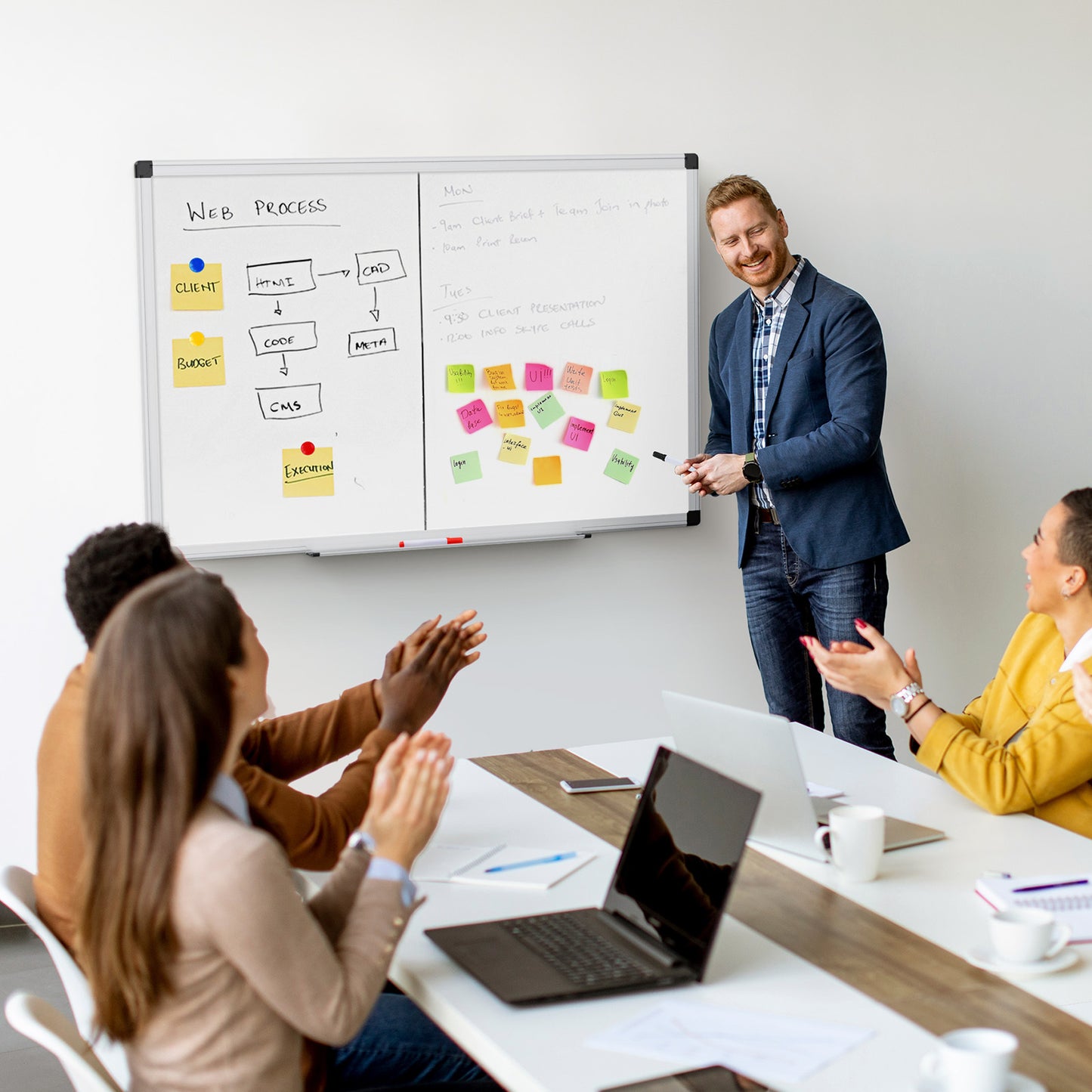 US Local Magnetic Dry Erase Board  36 X 24 Inches White Board For Home Office School,Sliver Reinforced Aluminum Frame