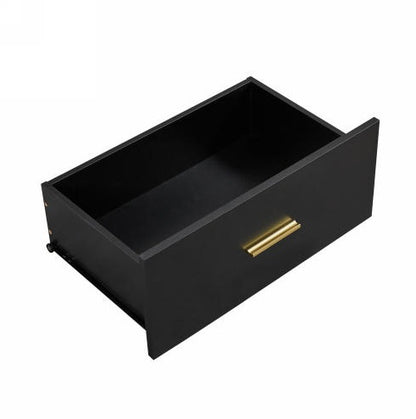 US Local Engineering Wood Black 9-drawer Bedroom Vanity