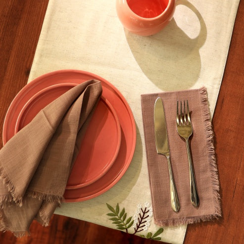 US Local Premium Cotton Napkins Set Of 4-20x20 Inch, Classic Hemstitch Dinner Napkins