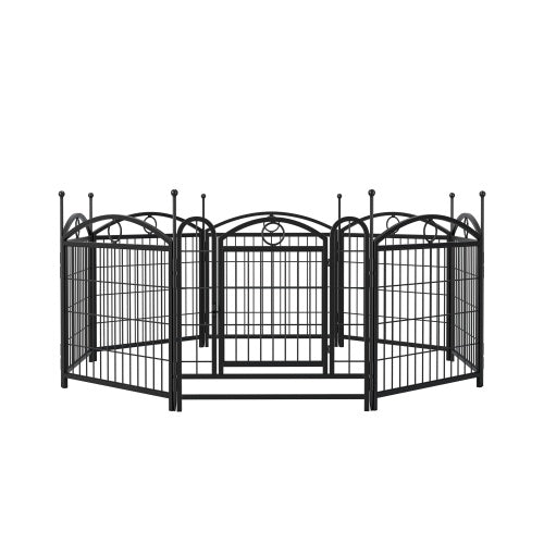 US Local Dog Playpen Indoor 24 Inch 8 Panel Metal Dog Playpen