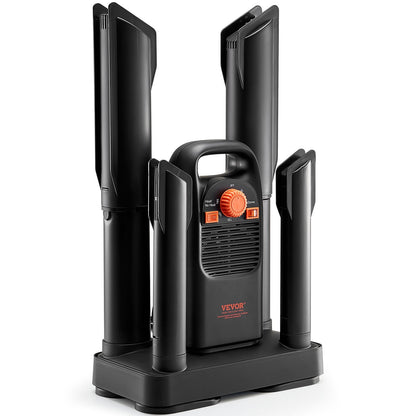 US Local VEVOR Detachable 4-Tube Shoe Dryer With Timer And Quick Drying Black & Orange,Ultra Silent, Quick Drying For Work Boots, Ski Boots, Sneakers, Gloves, Hats, Helmets