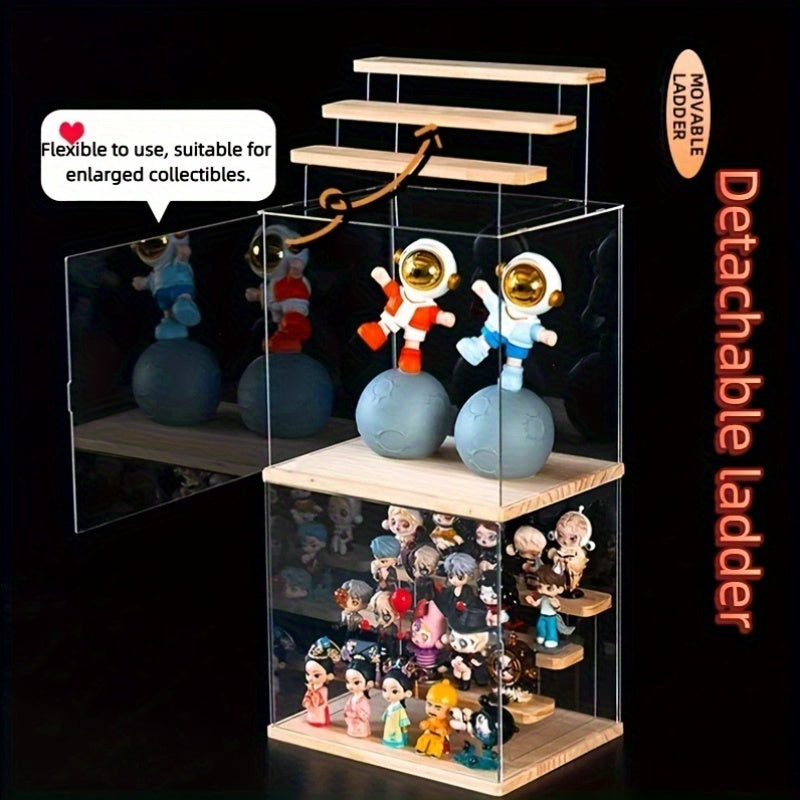 US Local The Ins-style Blind Box Storage Box Uses Food-grade Material, With Adjustable Partitions And Transparent Display Design