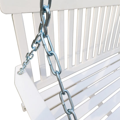 US Local Front Porch Swing With Armrests, Wood Bench & Hanging Chains For Outdoor Patio
