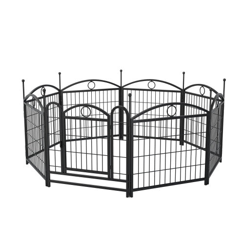 US Local Dog Playpen Indoor 24 Inch 8 Panel Metal Dog Playpen