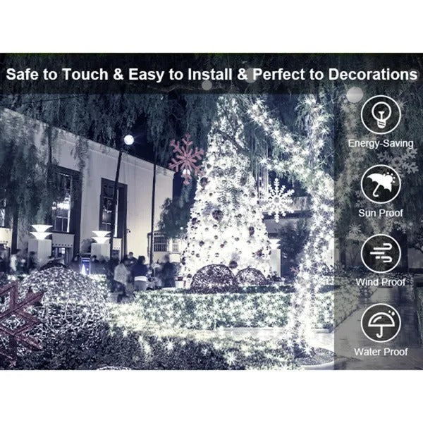 US Local Christmas Lights Outdoor, 197 FT 580 LED Christmas Decorations Lights