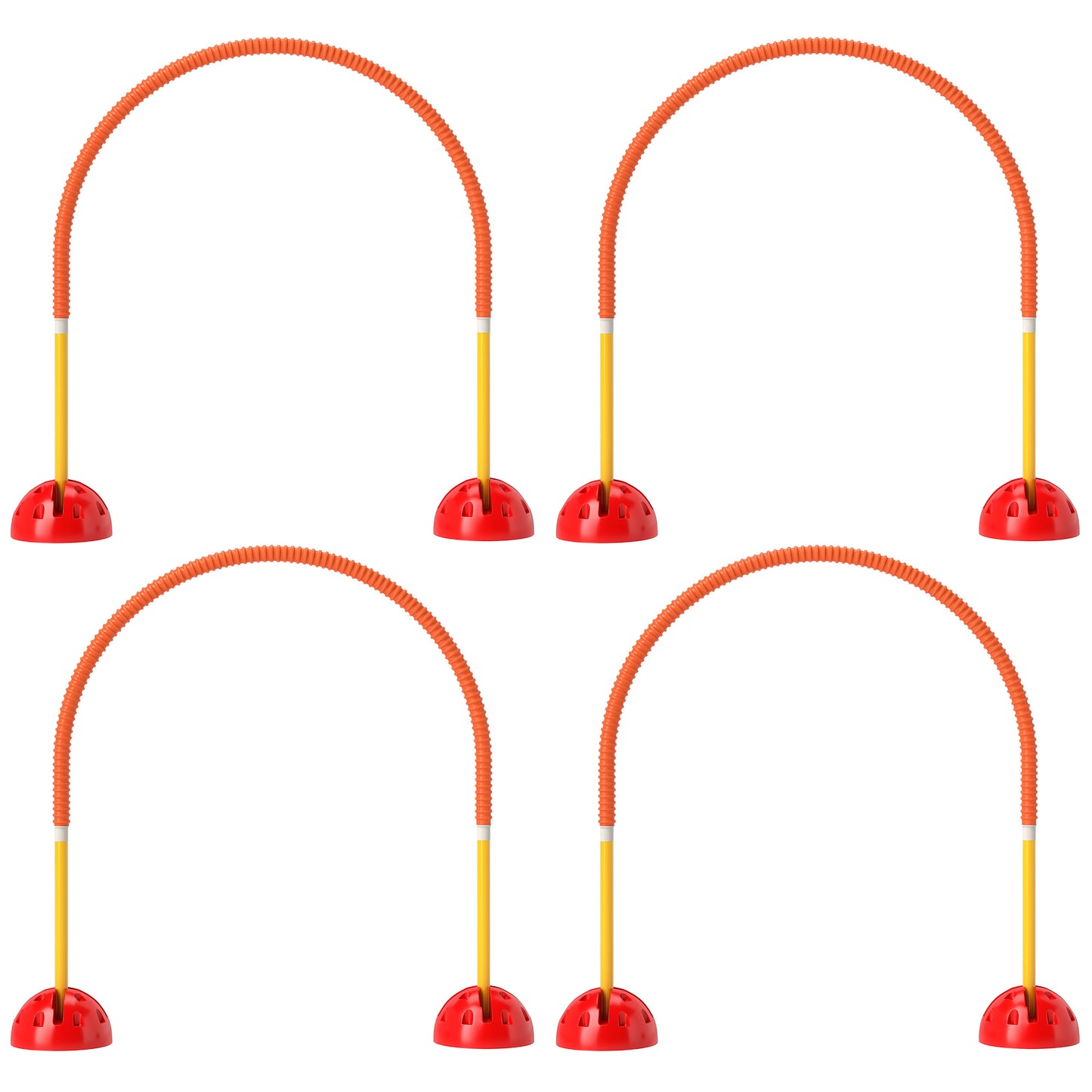 US Local 4 Piece Dog Agility Equipment W 4 Adjustable Width Doors, Carry Bag, Easy Assemble & Portable, Orange