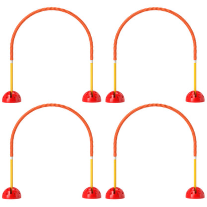 US Local 4 Piece Dog Agility Equipment W 4 Adjustable Width Doors, Carry Bag, Easy Assemble & Portable, Orange