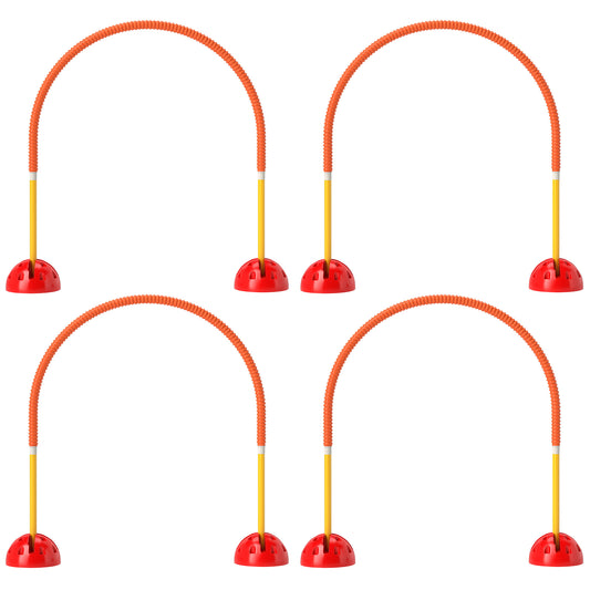 US Local 4 Piece Dog Agility Equipment W 4 Adjustable Width Doors, Carry Bag, Easy Assemble & Portable, Orange