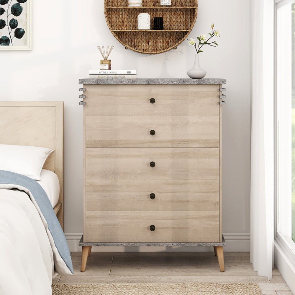 US Local Farmhouse Chest Dresser Of Drawers Tall Storage Organizer