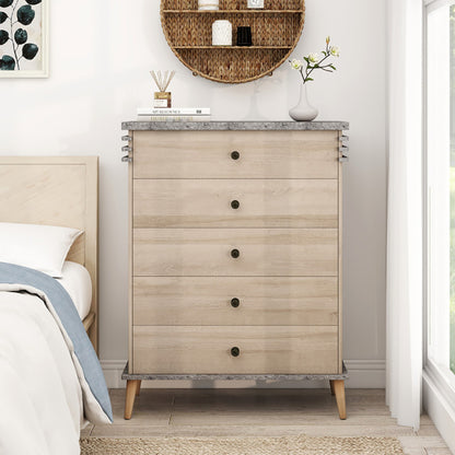 US Local Farmhouse Chest Dresser Of Drawers Tall Storage Organizer