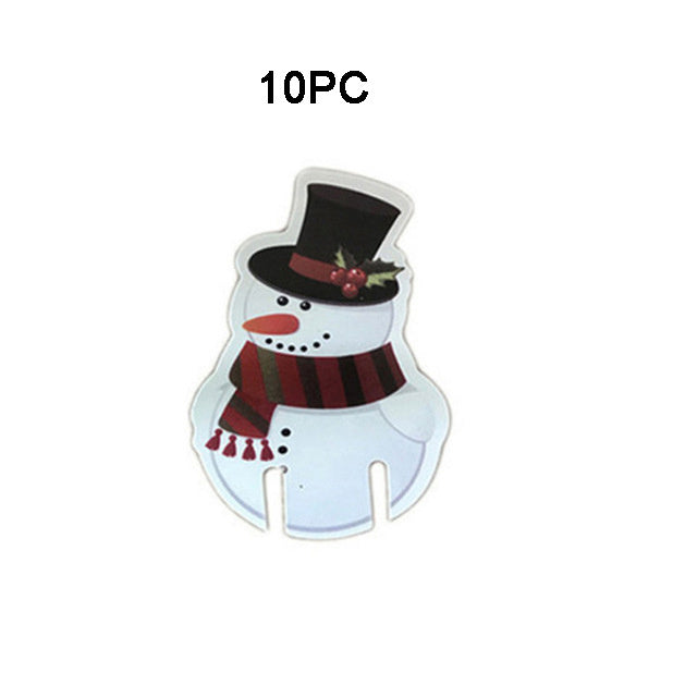 Christmas Hat Wine Glass Decoration Card
