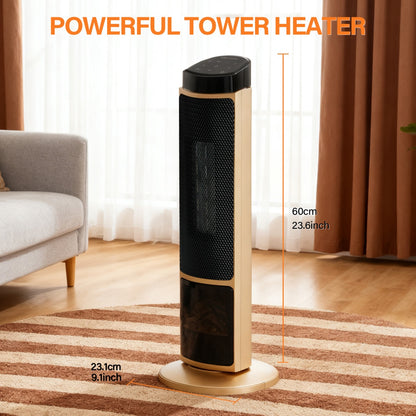 US Local 23 inch Space Heaters For Indoor Use, Portable Heater With 7 Light Colors