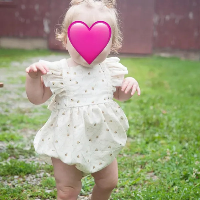 US Local Baby Girl Honeybee Bubble Romper - 1st Bee Day Romper, Infant Bee Birthday Outfit, Cute Bee Romper For Baby