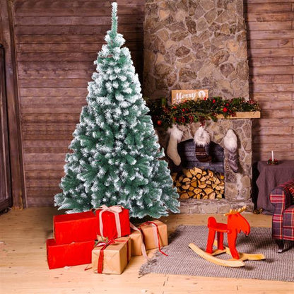 US Local Green Pointed Spray White PVC Material Christmas Tree
