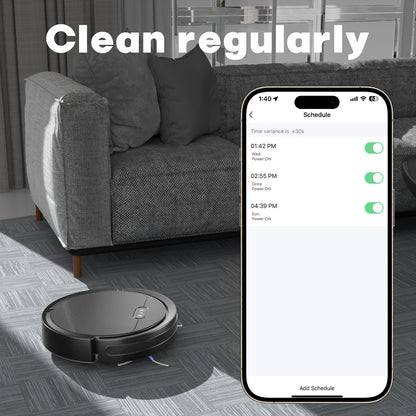 US Local Robot Vacuum And Mop, 3 In 1 Combo Cleaner For Home With Pet Hair And Hard Floor, 5000Pa Suction, 120 Mins Run Time,Self-Charging,Super Thin Body
