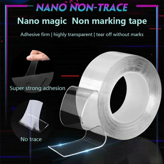 US Local Nano Double Sided Transparent Tape Reusable Waterproof Tape For Cleaning Kitchen And Bathroom Supplies Tape
