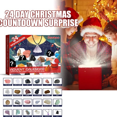 US Local Dowmoo Christmas Advent Calendar Mineral Blind Box 24-Box Christmas Gift Toy Mineral Blind Box