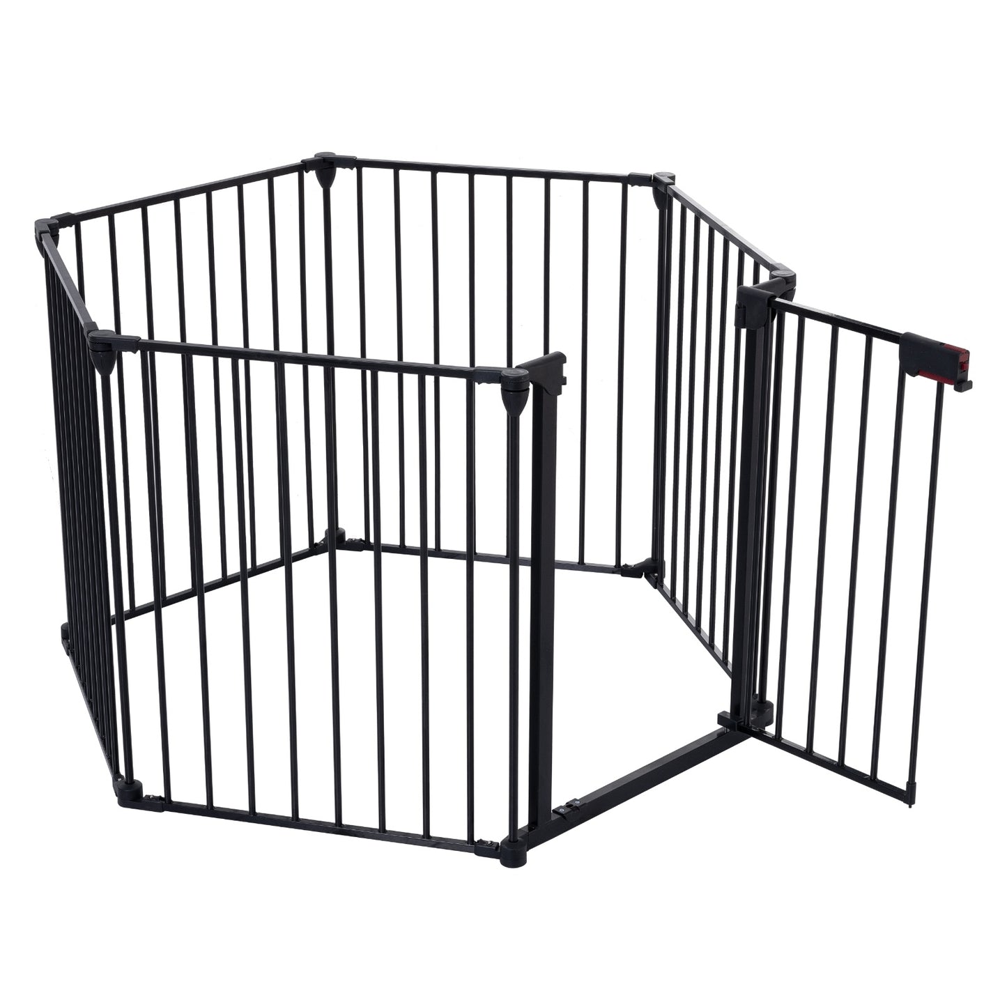 US Local 150 Adjustable Safety Gate 6 Panels Play Yard Metal Doorways Fireplace Fence Christmas Tree Fence G