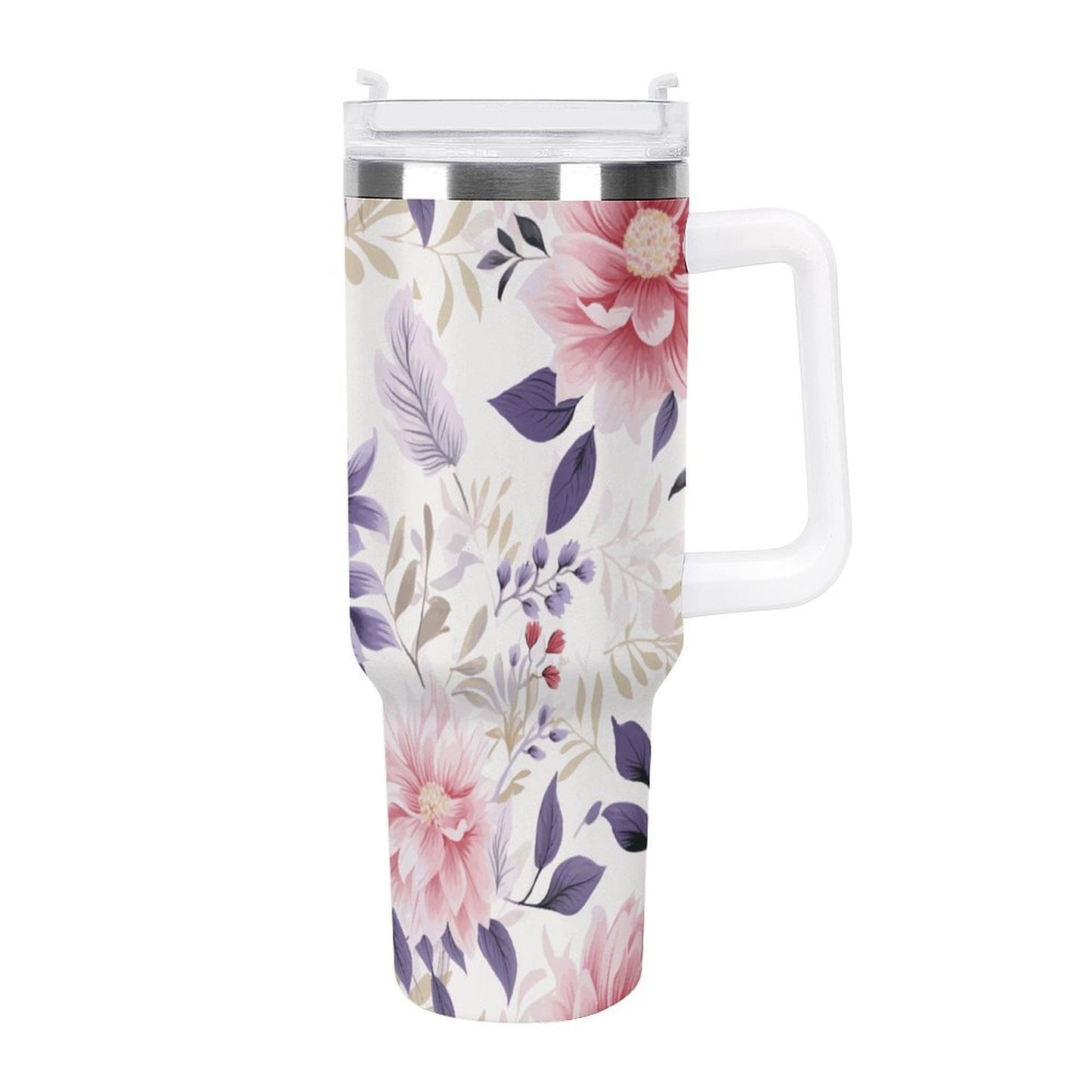 PHDT00434 POD US Local Tumbler 40 oz Large Capacity Car Cup Plain, Chinoiserie, Flower