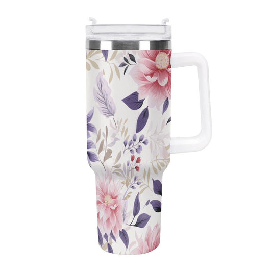PHDT00434 POD US Local Tumbler 40 oz Large Capacity Car Cup Plain, Chinoiserie, Flower