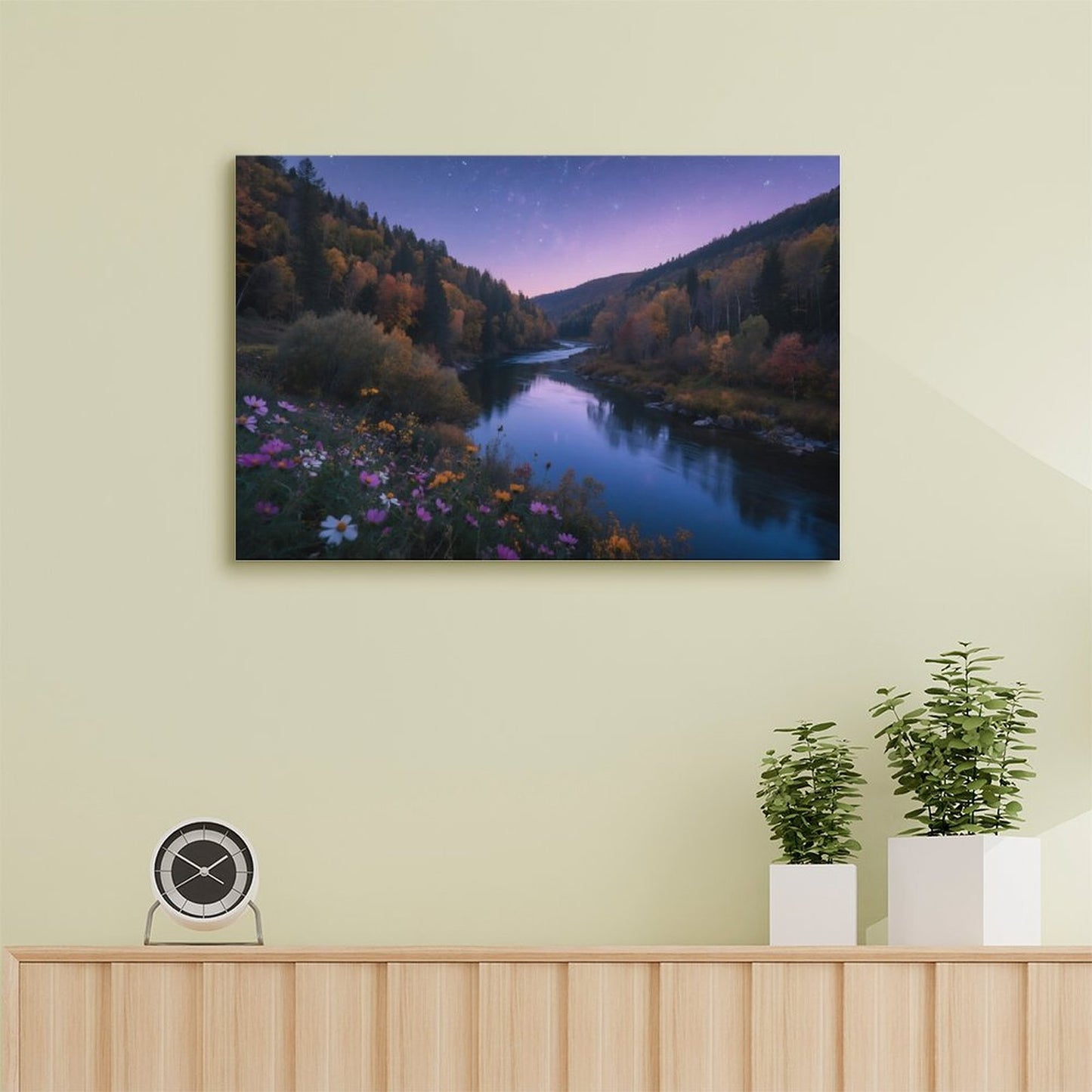 Decorative Interior Frame Painting Mountain-river-starry-autumn-8