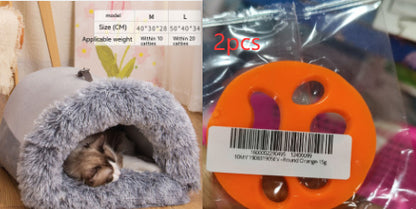New Splice Portable Pet Nest Portable Autumn And Winter Warm Dog Nest Moisture-proof Long Fur Cat Nest Pet Nest