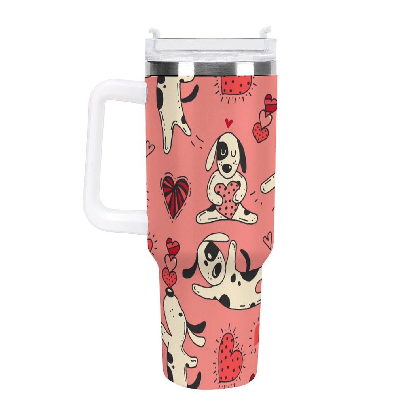 PHDT00359 POD US Local Tumbler 40 oz Large Capacity Car Cup Dog, Heart, Love