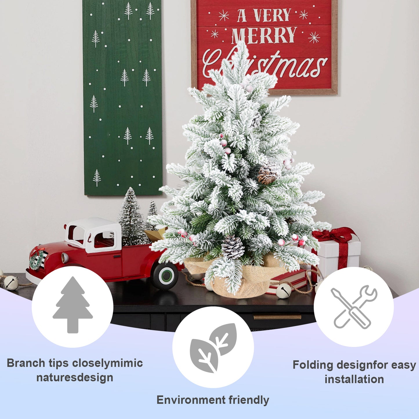 US Local 3ft  PE, PVC Christmas Decoration, Christmas Tree