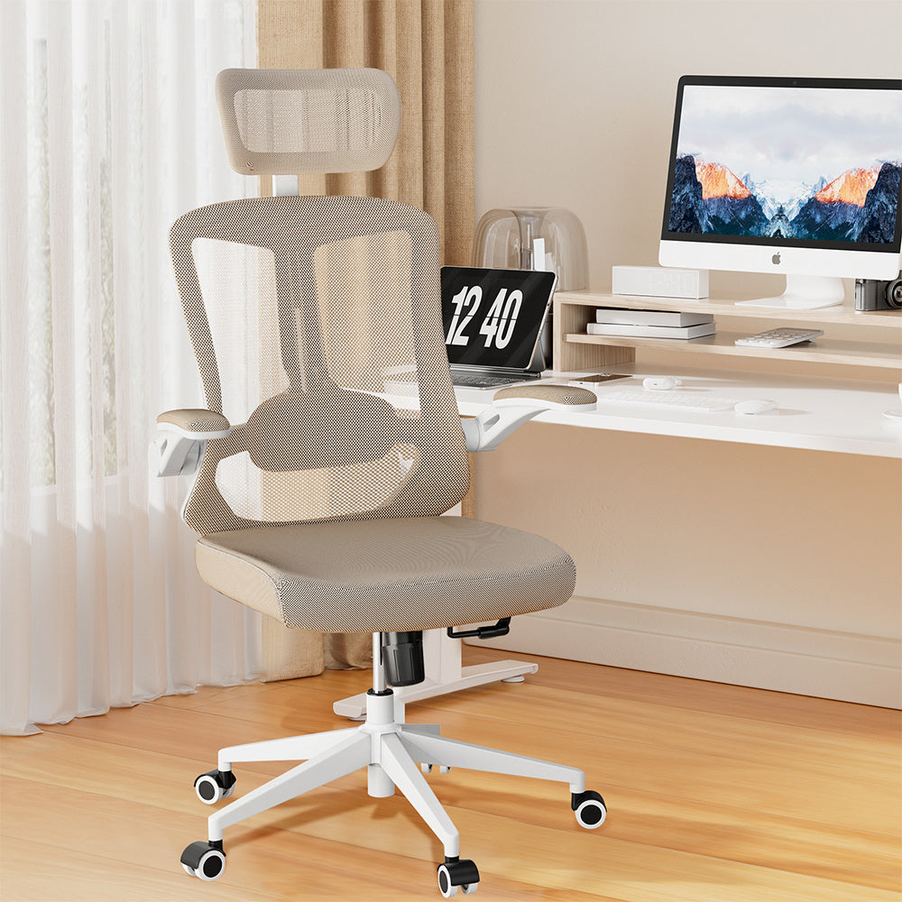 US Local Office Chair Capacity 350 Pounds -about 158.8 Kg, Ergonomically Comfortable Home Table Chair, High Back Gaming Chair With Wheels, Mesh Computer Chair, Waist Support, Adjustable Headrest, Flip Armrest